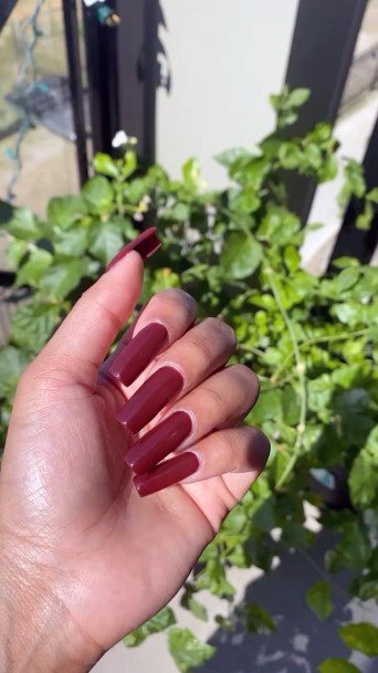 Maroon Nails Feminine Ideas