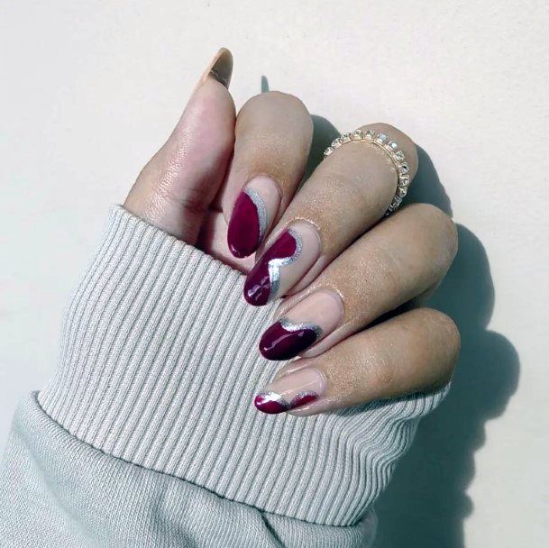 Maroon Nails For Girls