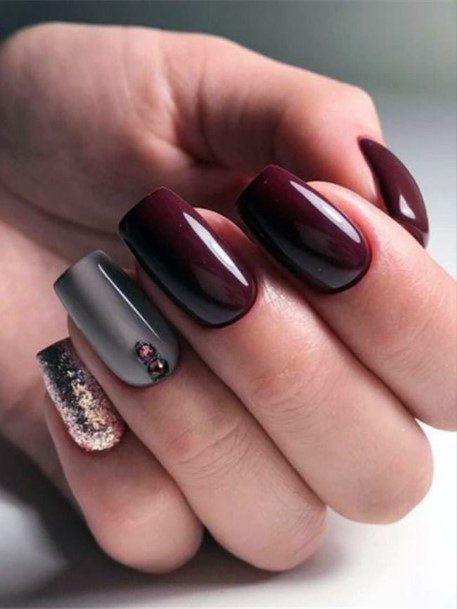 Maroon Womens Nails