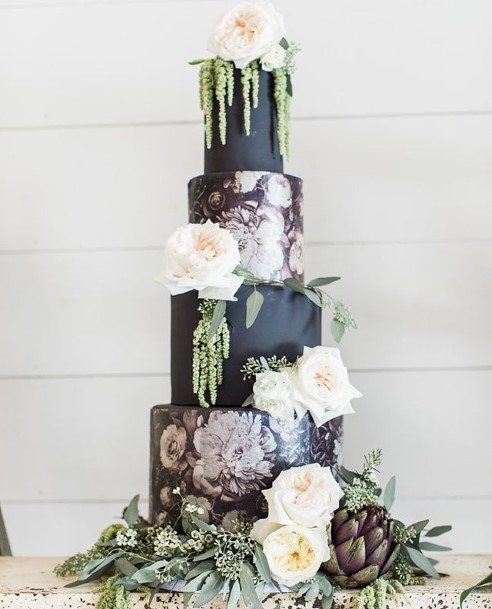 Marvellous Black Wedding Cake
