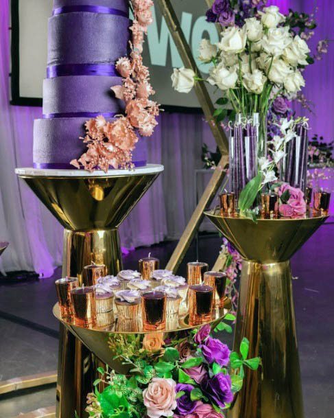 Top 50 Best Purple Wedding Decor Ideas Elegant Design Decorations - Purple And Gold Decoration Ideas
