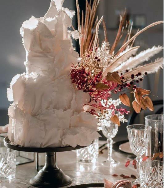 Marvelous Wedding Cake Floral Decoration Table Inspiration Ideas