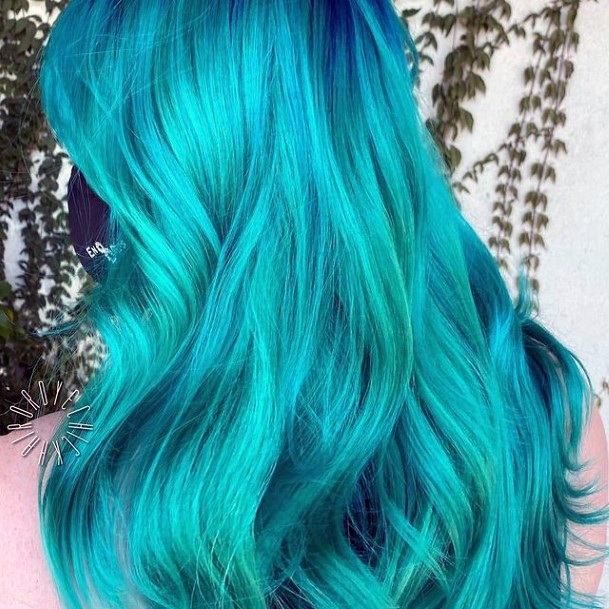 Marvelous Womens Hairstyless Turquoise Ombre