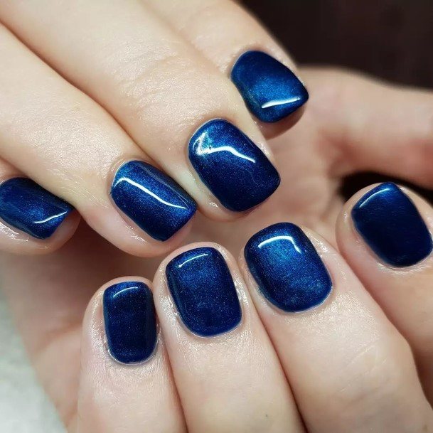 Marvelous Womens Nails Blue Short