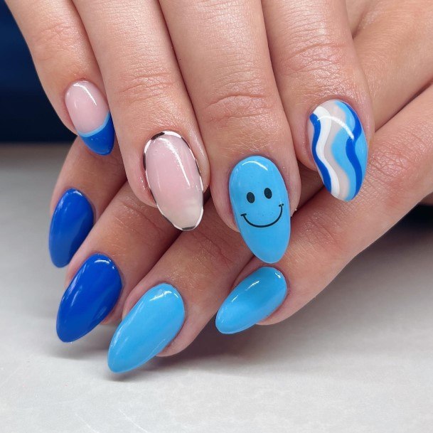 Marvelous Womens Nails Blue Summer