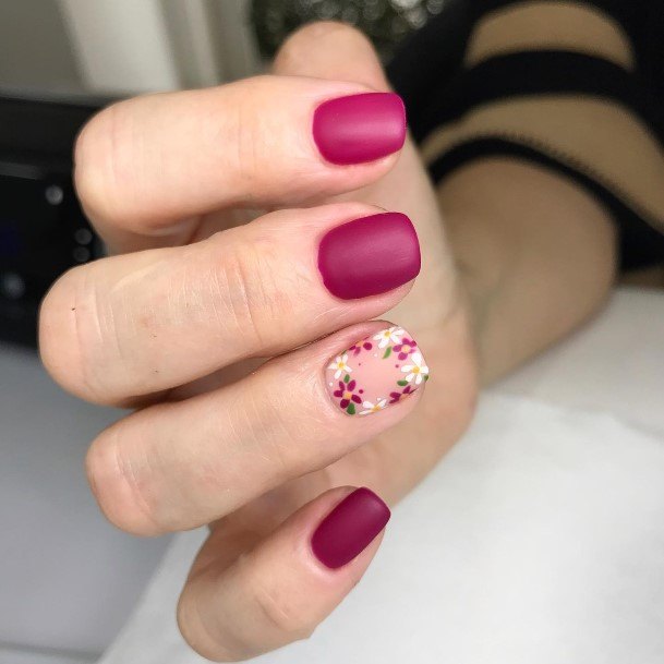 Marvelous Womens Nails Burgundy