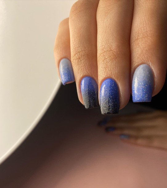 Marvelous Womens Nails Dark Blue Ombre