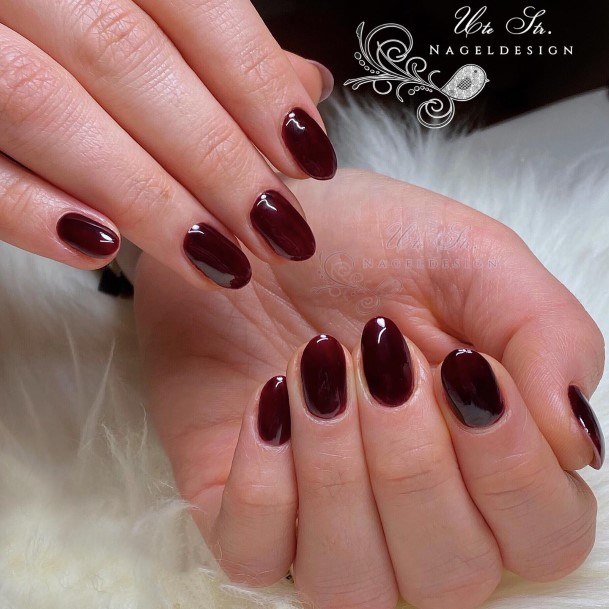 Marvelous Womens Nails Dark Red