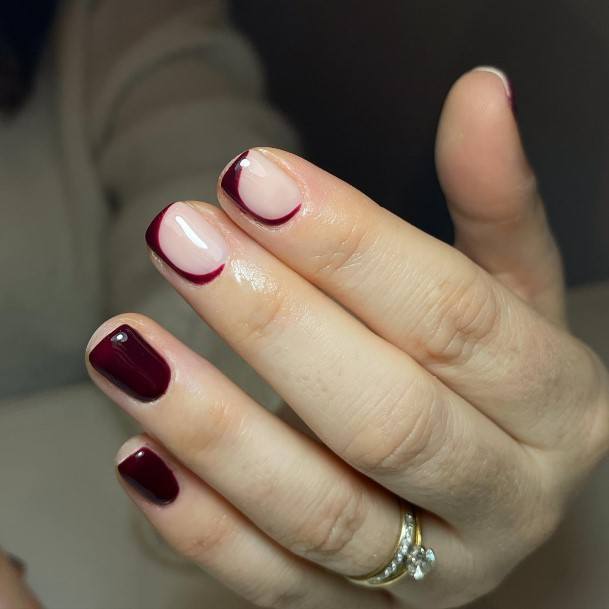 Marvelous Womens Nails Deep Red