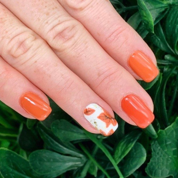 Marvelous Womens Nails Fall Leaf