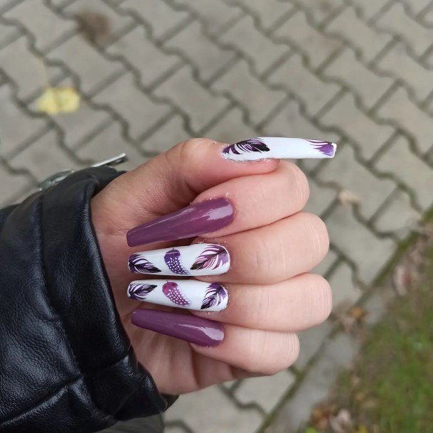 Marvelous Womens Nails Feather