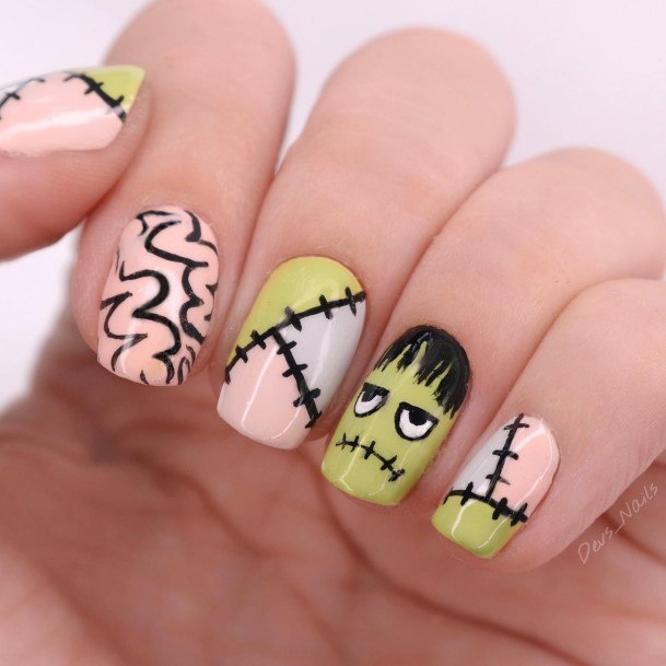 Marvelous Womens Nails Frankenstein