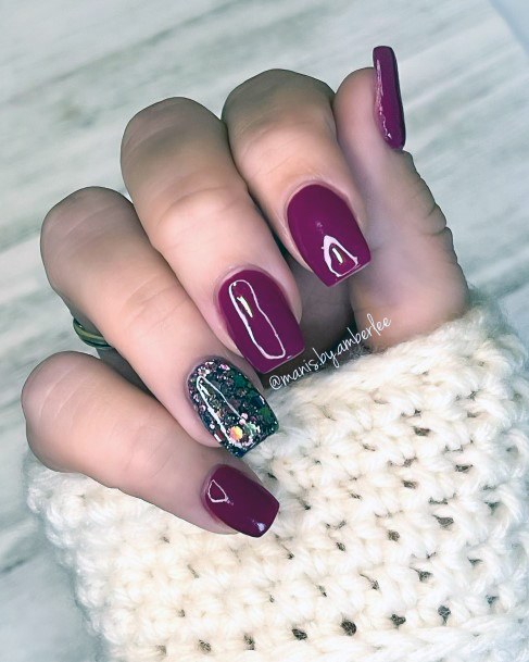 Marvelous Womens Nails Maroon And Black