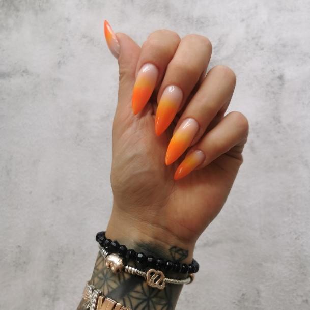 Marvelous Womens Nails Orange Ombre