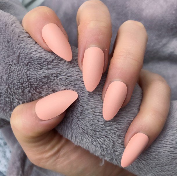 Marvelous Womens Nails Peach Matte