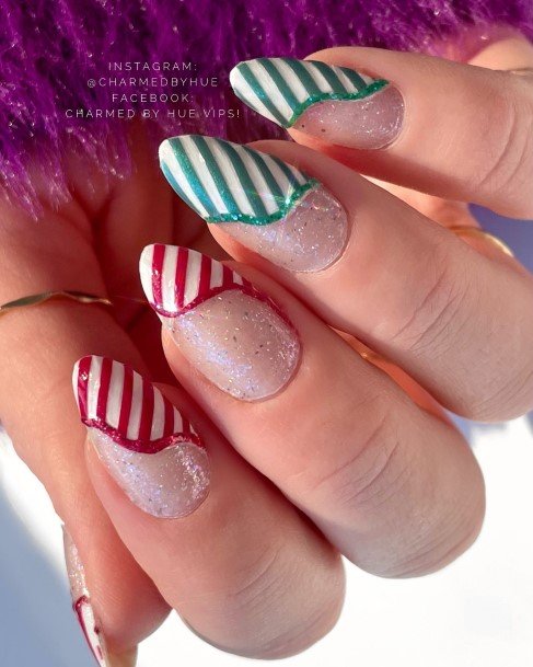 Marvelous Womens Nails Red And Green