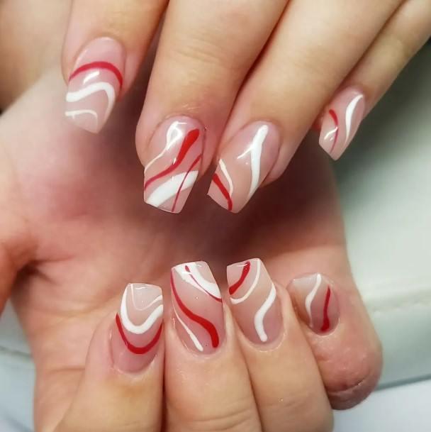 Marvelous Womens Nails Red And White