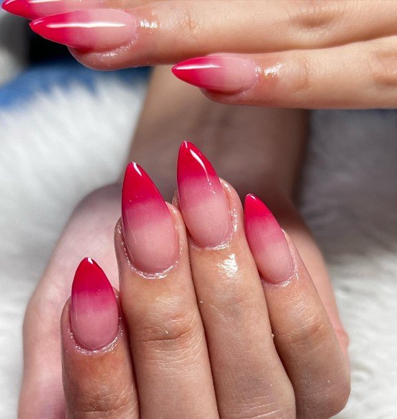 Marvelous Womens Nails Red Ombre