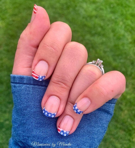 Marvelous Womens Nails Red White And Blue