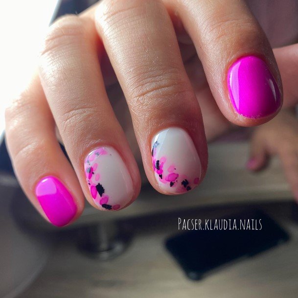 Marvelous Womens Nails Short Pink And White