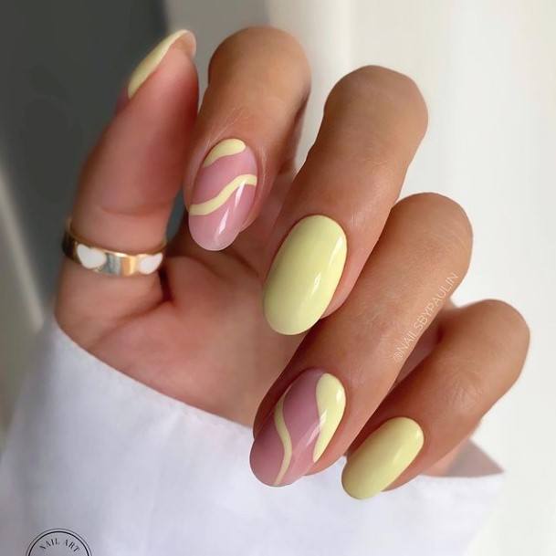 Marvelous Womens Nails Short Yellow