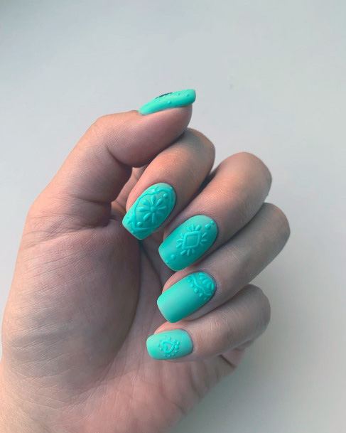 Marvelous Womens Nails Teal Turquoise Dress