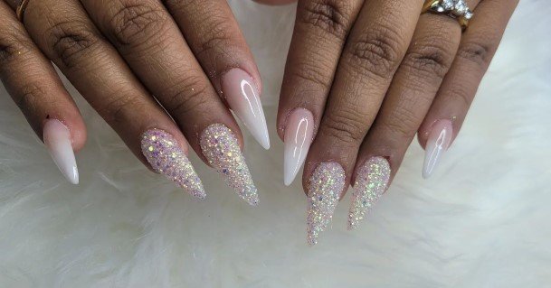 Marvelous Womens Nails White And Nude