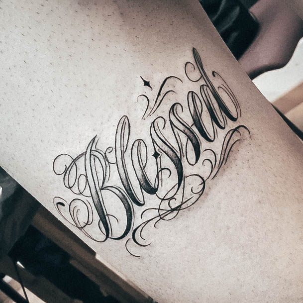 Marvelous Womens Tattoos Blessed