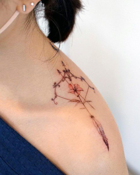 Marvelous Womens Tattoos Bow And Arrow