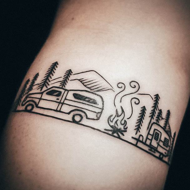 Marvelous Womens Tattoos Camping