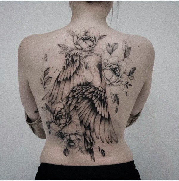 Marvelous Womens Tattoos Crane