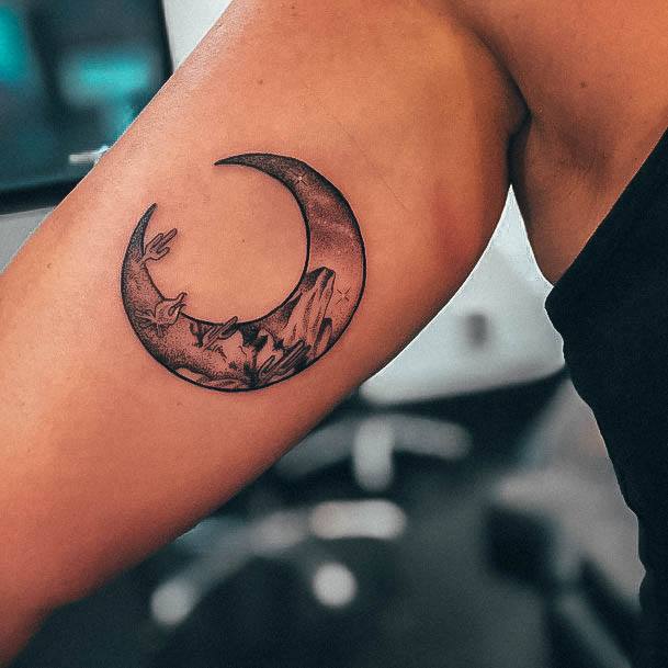 Marvelous Womens Tattoos Cresent Moon