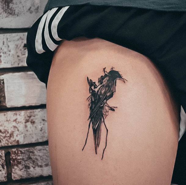 Marvelous Womens Tattoos Crow