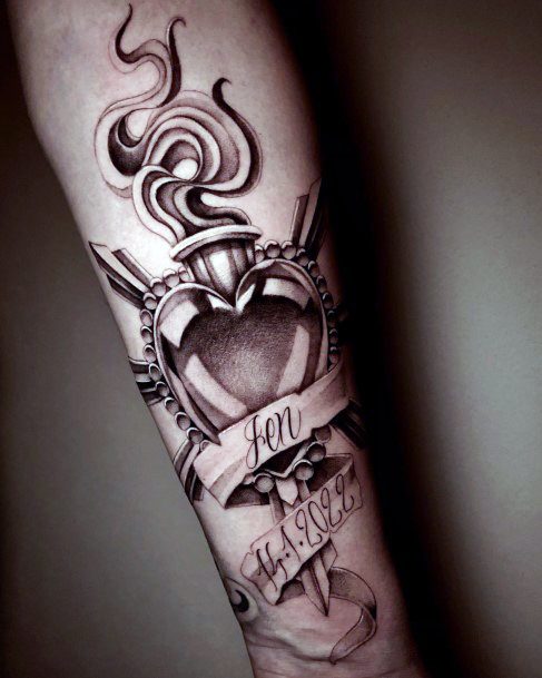 Marvelous Womens Tattoos Flaming Heart