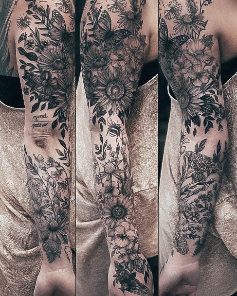 Marvelous Womens Tattoos Flower Sleeve