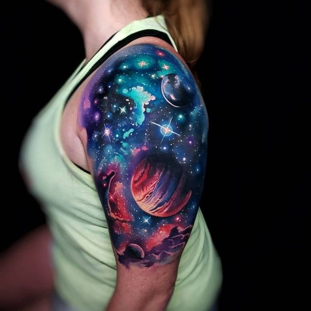 Marvelous Womens Tattoos Galaxy