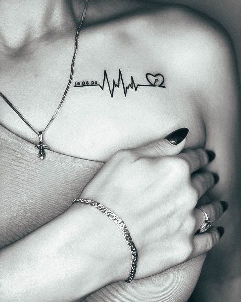 Marvelous Womens Tattoos Heartbeat