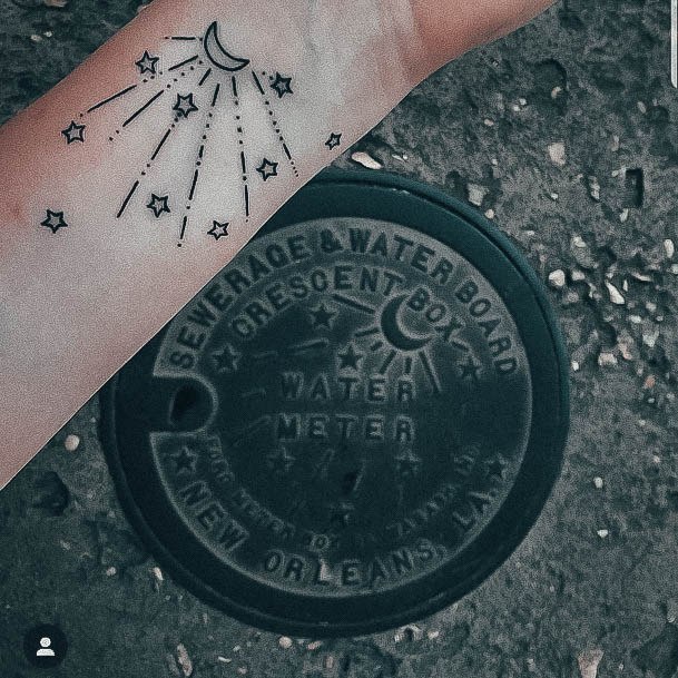 Marvelous Womens Tattoos Moon And Stars