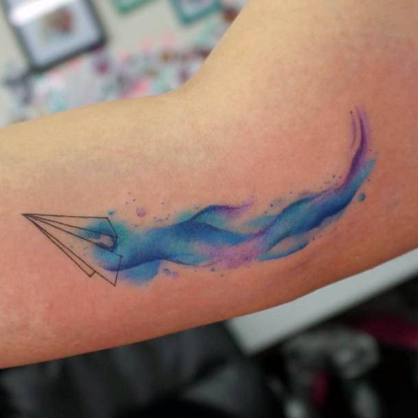 Marvelous Womens Tattoos Paper Airplane