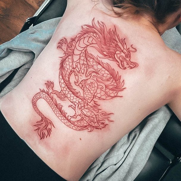 Marvelous Womens Tattoos Red Dragon