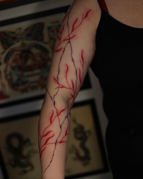 Marvelous Womens Tattoos Red Ink