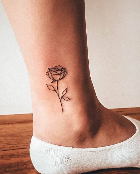 Marvelous Womens Tattoos Tiny Flower Ankle