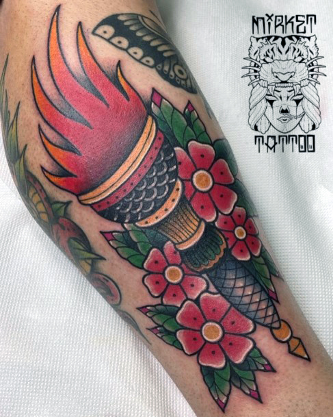 Marvelous Womens Tattoos Torch