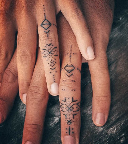 Dainty Finger Tattoo Set Girly Finger Tattoos  Knuckle  Etsy India