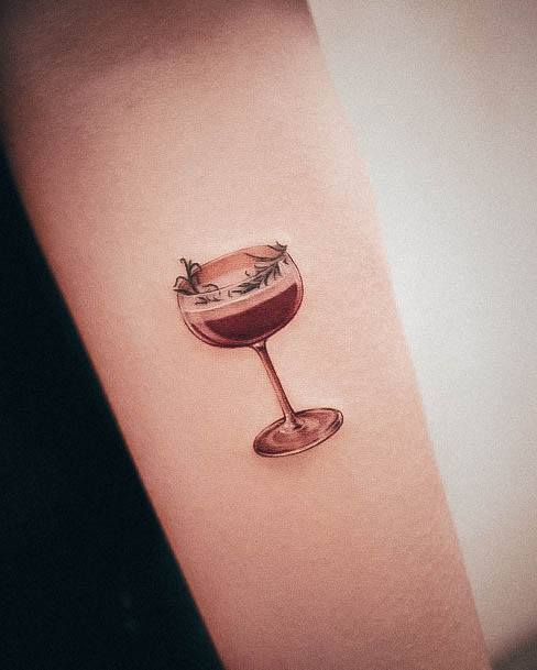 Marvelous Womens Tattoos Wine Glass