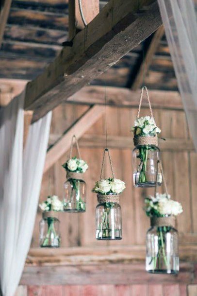 Mason Jar Hanging Decorations Wedding