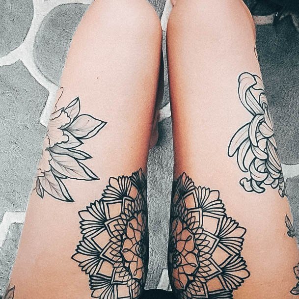 Matching Forearm Mandala Tattoos For Women