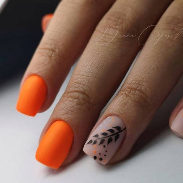 Matte Fall Nail Design Inspiration For Women