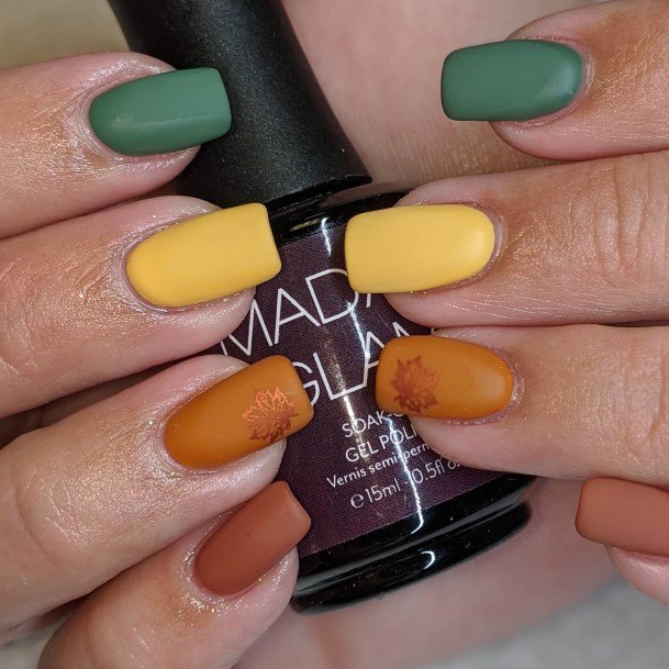 Matte Fall Nails Feminine Ideas