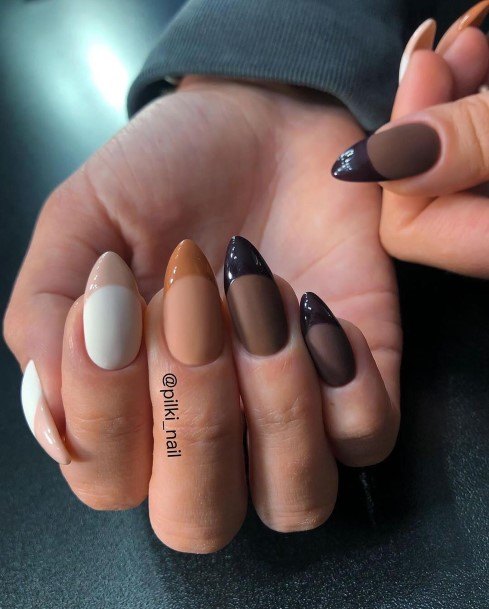 Matte Fall Womens Feminine Matte Fall Nails